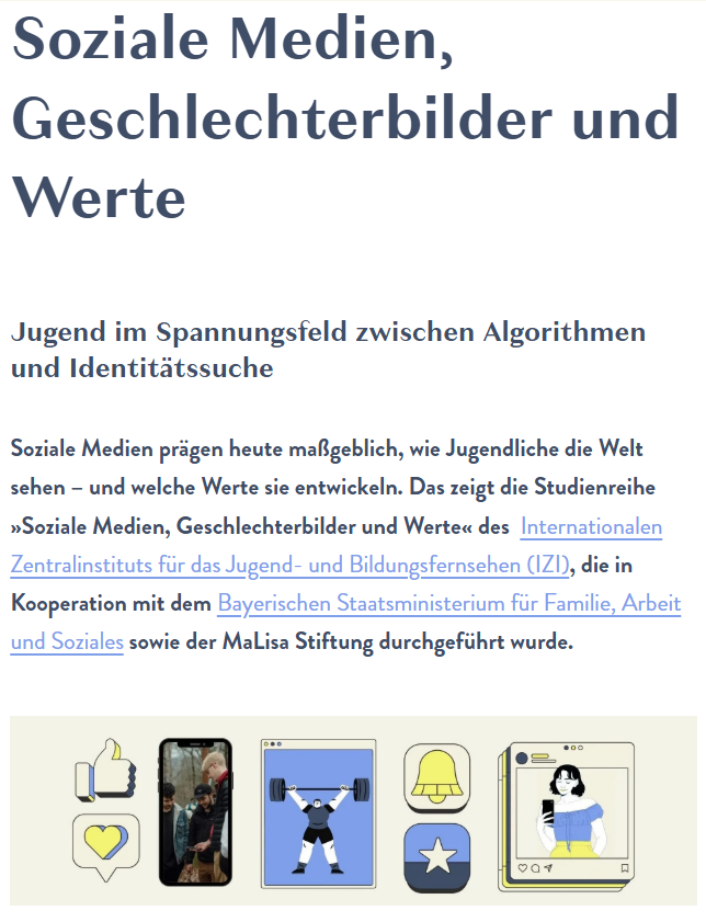 Soziale Medien, Geschlechterbilder und Werte.